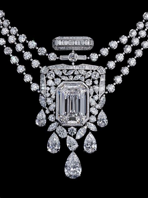 chanel 55.55-carat diamond necklace price|chanel perfume necklace.